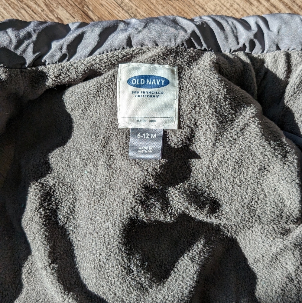 Old Navy Grey and Yellow Toddler Puffer Vest